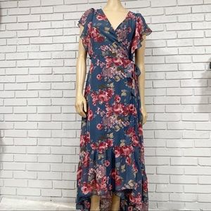 Supply & Demand Floral-Print Ruffled HighLow Dress